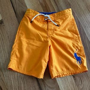 POLO Ralph Lauren Boys Orange Swim Trunk Size 7